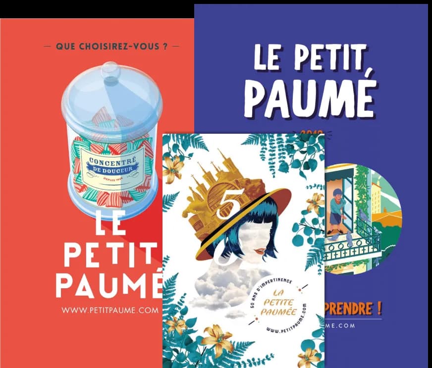 Trois éditions du guide Le Petit Paumé
