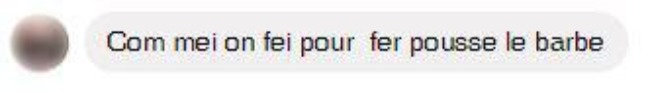 Message chatbot barbe