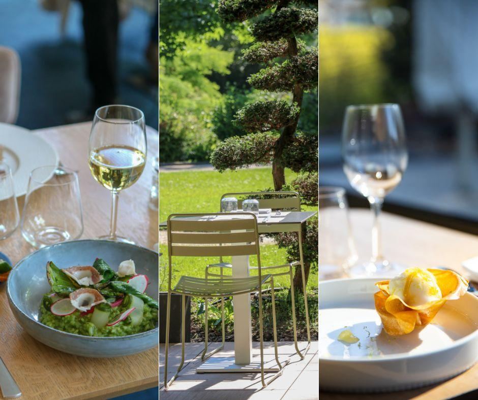 Une image contenant vaisselle, Verre à vin, nourriture, repasDescription générée automatiquement