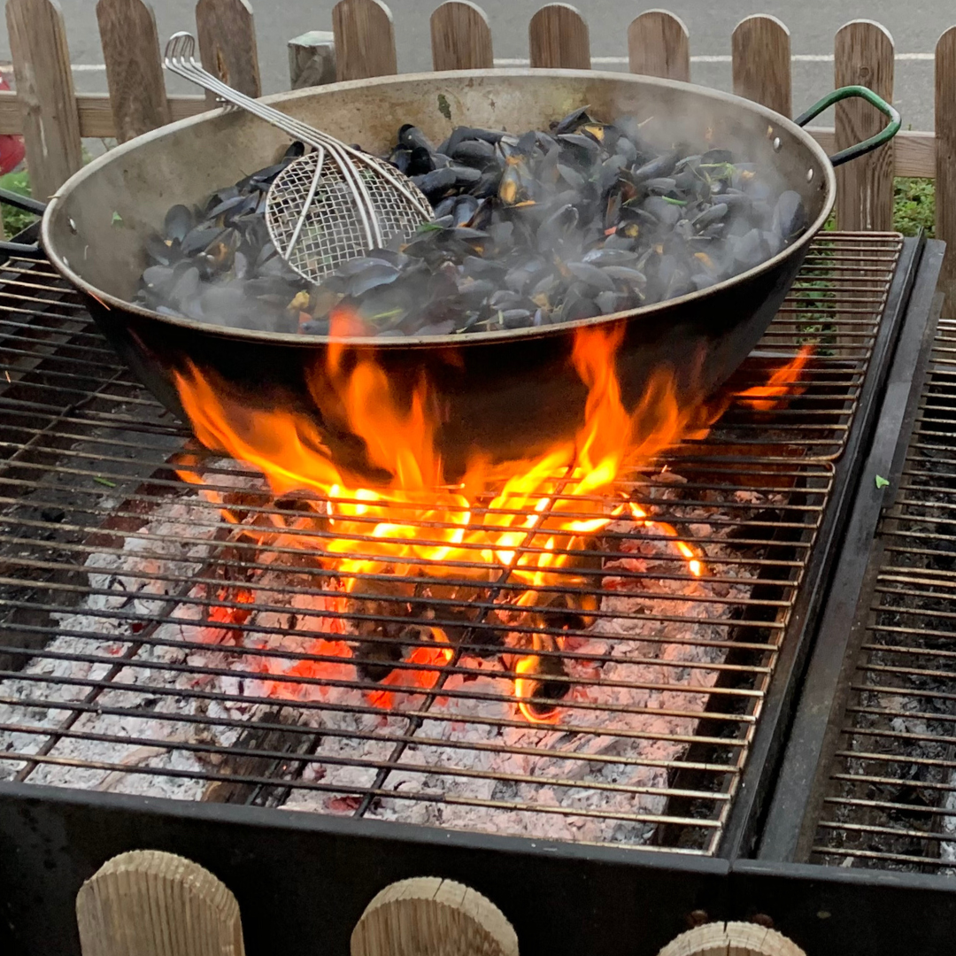 moules au feu