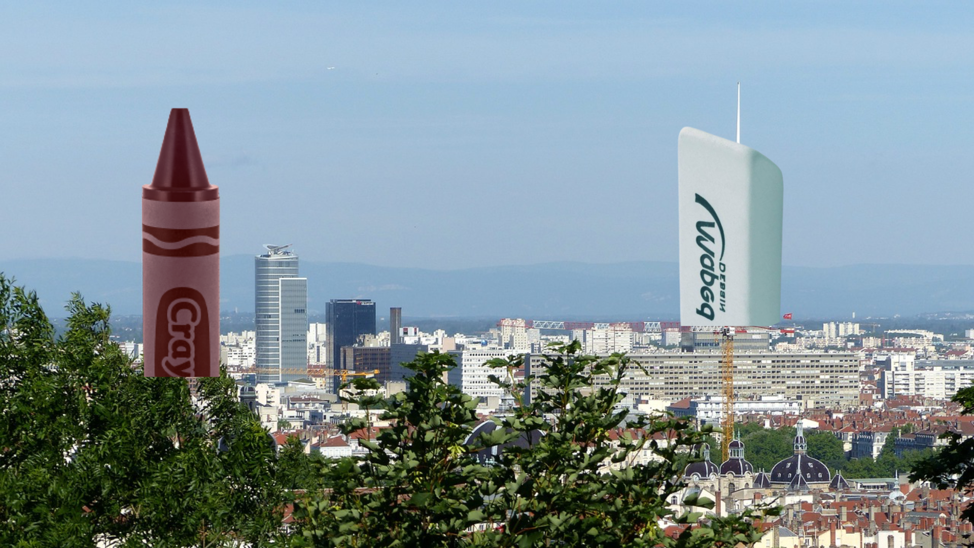 vue panoramique sur lyon de jour