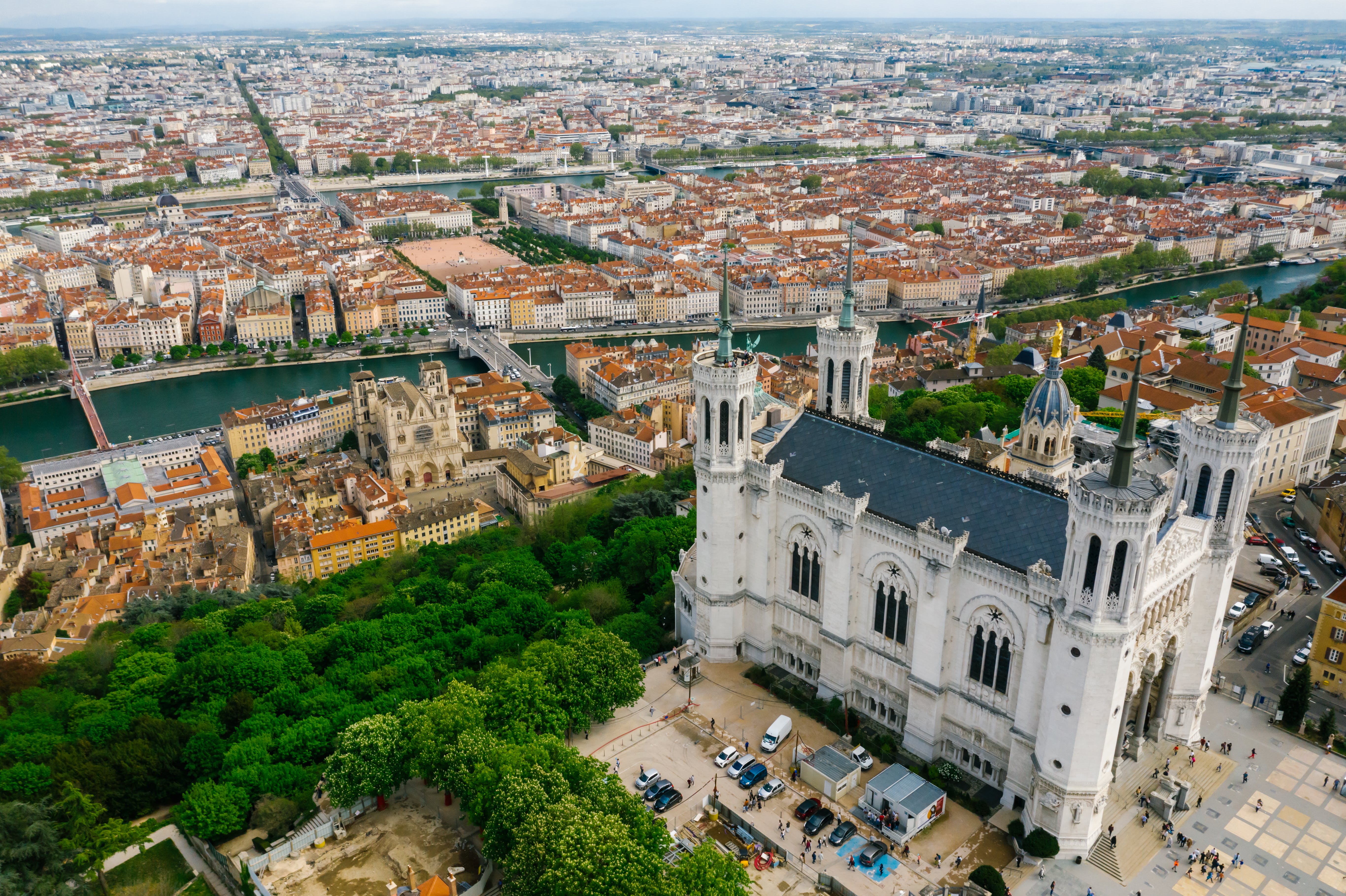 Notre Dame de Fourvière vue de haut