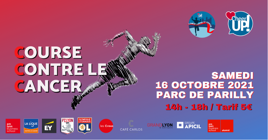 Un tour couru = 1 € reversé au centre Léon Bérard pour soutenir la lutte contre le cancer avec Cheer Up!