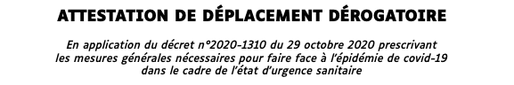 Déconfinement – N’oubliez pas de télécharger la nouvelle attestation