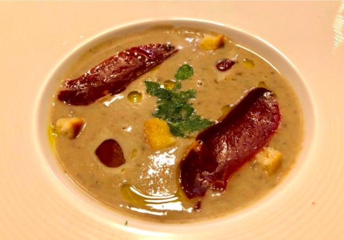 On a cuisiné pour vous #9 : Un velouté de lentilles et champignons, magret de canard fumé et gésiers