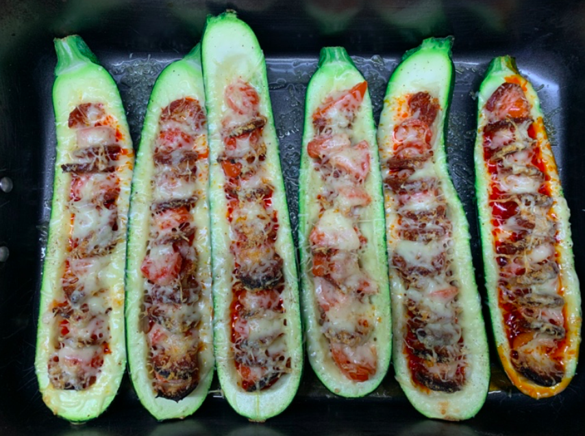 Courgettes façon pizza