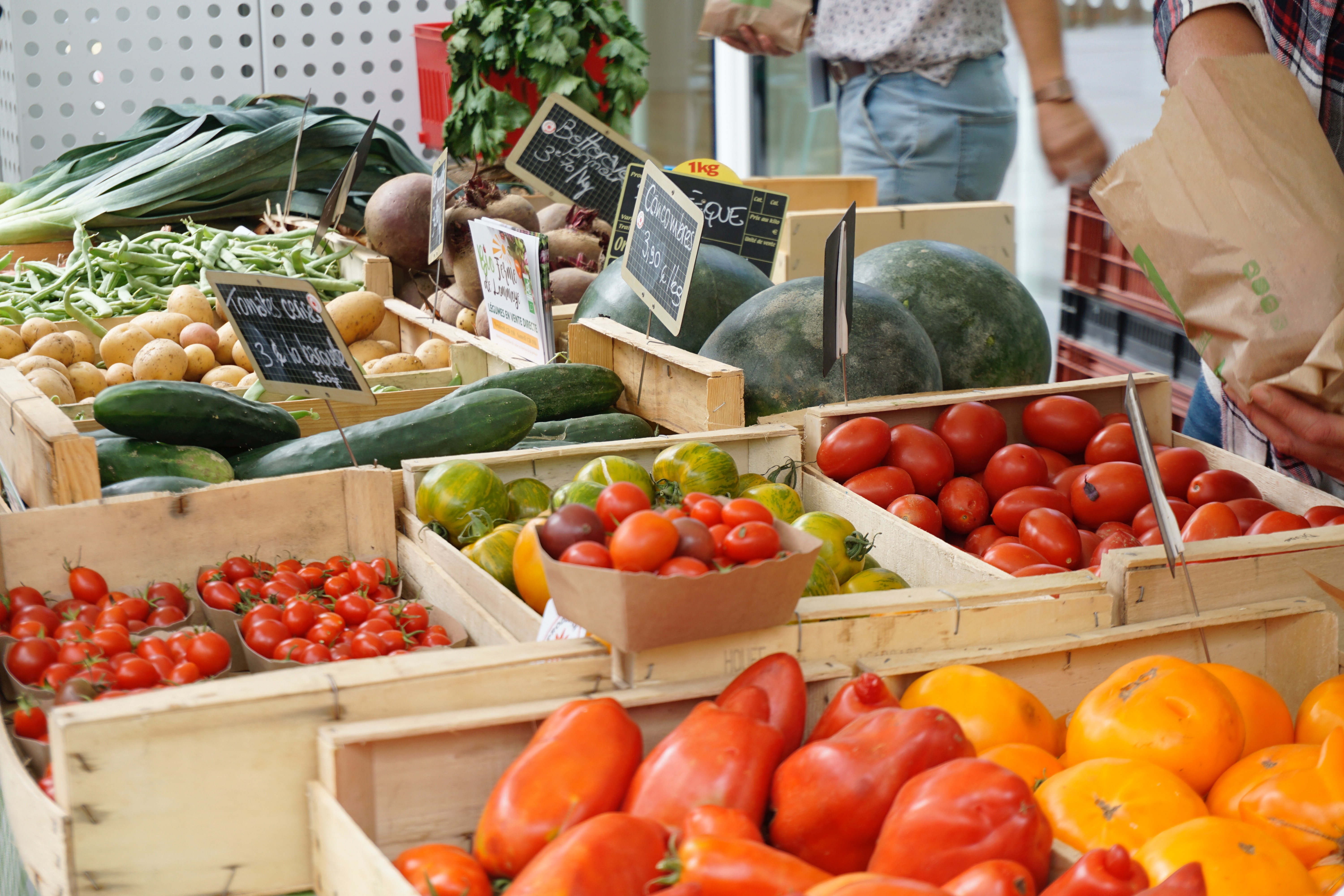 Marché, fruits et légumes