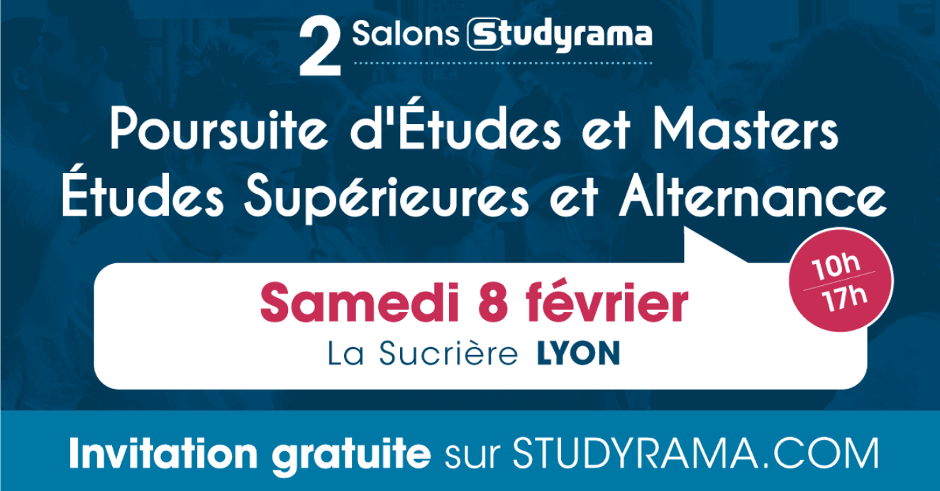 Choisissez votre futur : salon Studyrama le 8 février à la Sucrière