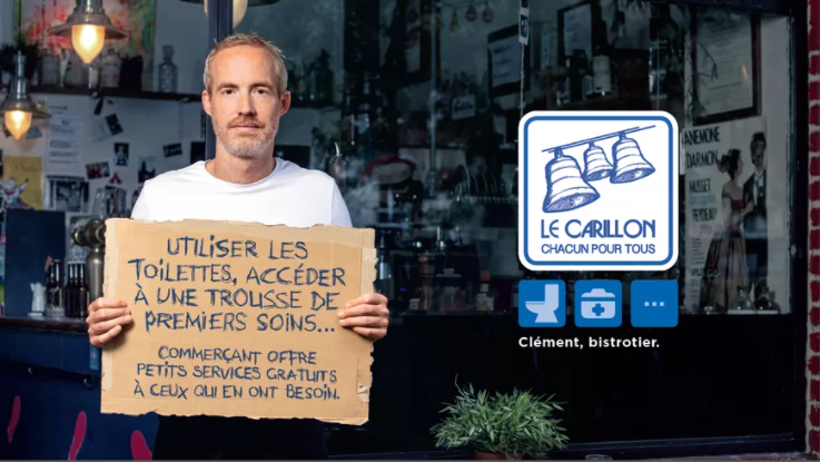 La Cloche, lutte contre l’exclusion en s’associant à 130 commerçants lyonnais.