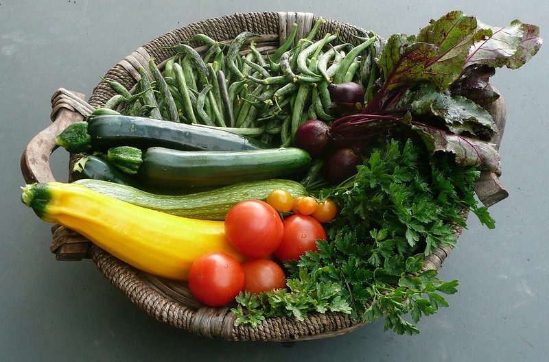 panier de légumes de saison