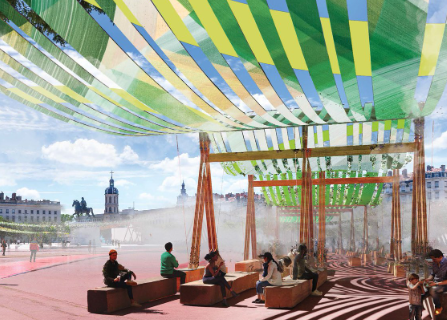 Tissage Urbain : une nouvelle installation sur la place Bellecour