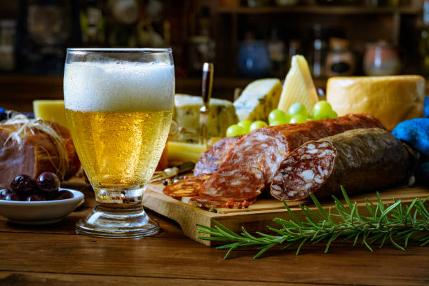 pinte de bière sur comptoir