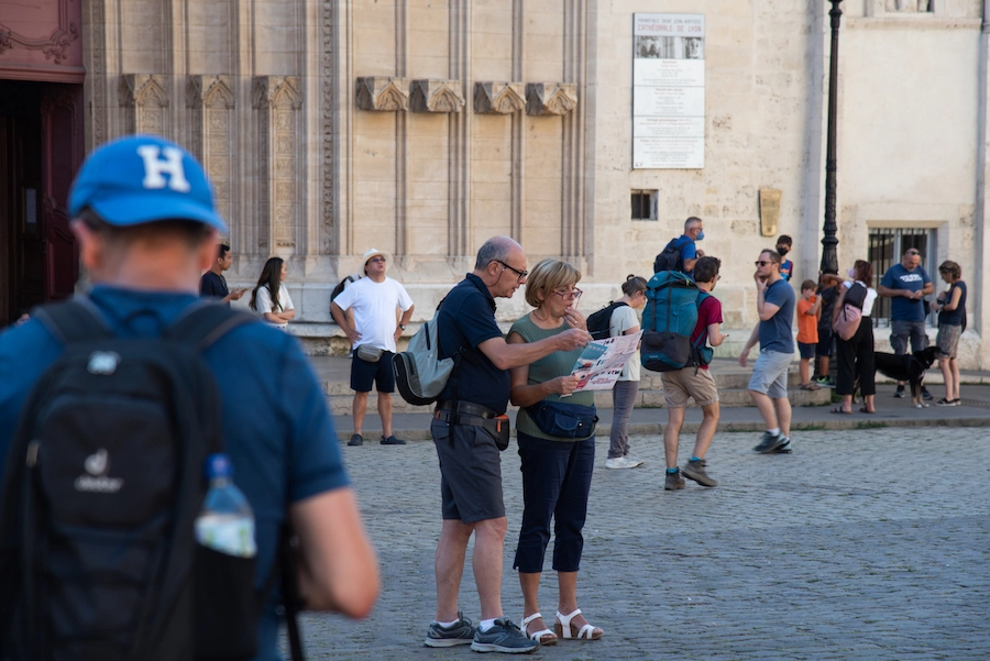 Touristes Vieux Lyon
